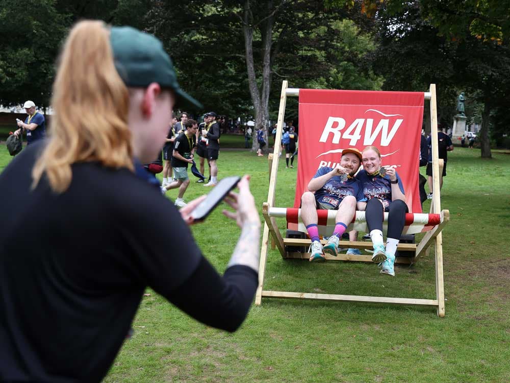 Giant deckchair at Run4Wales sporting event
